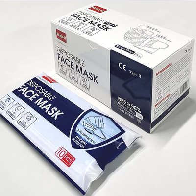 버릴 수 있는 의학 면 마스크 FDA ASTM F2100 표준 표면 마스크를 호흡하기