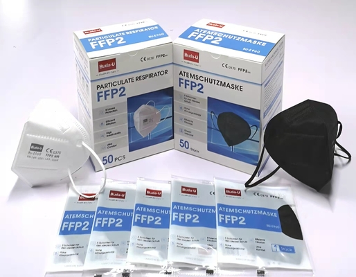 반면마스크, FFP2 인공 호흡 장치 마스크, CE 0370 인증, 이용 가능한 검은 백색을 필터링하는 FFP2 입자