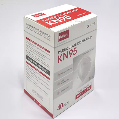 하얀 공인된 전체 5 층 KN95는 COVID 19를 위한 인공 호흡 장치 마스크를 미립자로 만듭니다