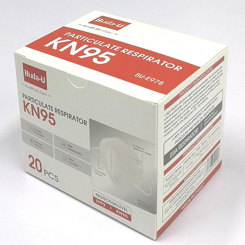 보호한 COVID 예방을 위한 95% 여과 효능 KN95 접힌 반면마스크