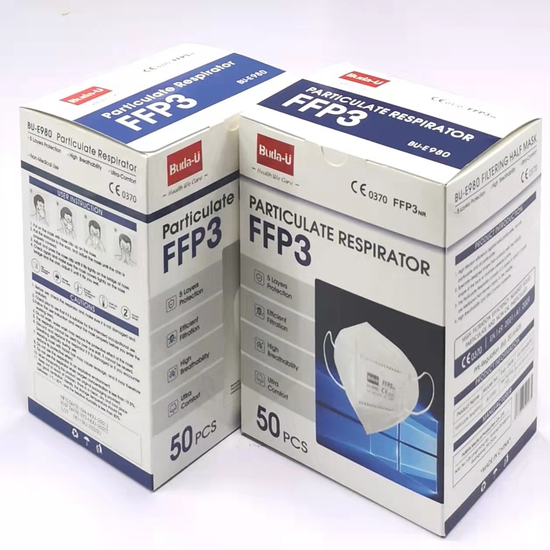 FFP3 보호하는 인공 호흡 장치 마스크, 밸브 없는 FFP3 필터링 반면마스크, 편안한 입을 수 있는 경험