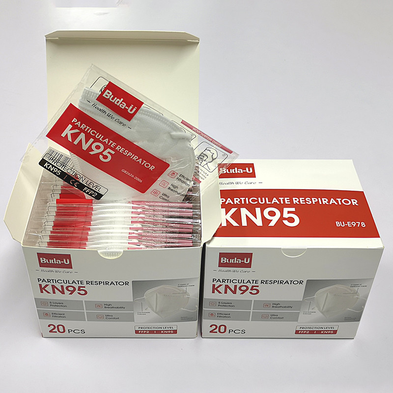 5 층 KN95 미립자로 된 인공 호흡 장치 면 마스크 높은 여과 작용 비율 95%