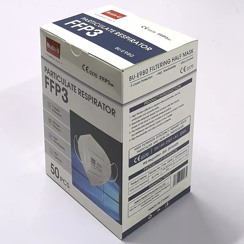 차이나 화이트 목록에서, FFP3 버릴 수 있는 인공 호흡 장치 마스크인 개인적 보호 장비 FFP3 면 마스크 CE 0370