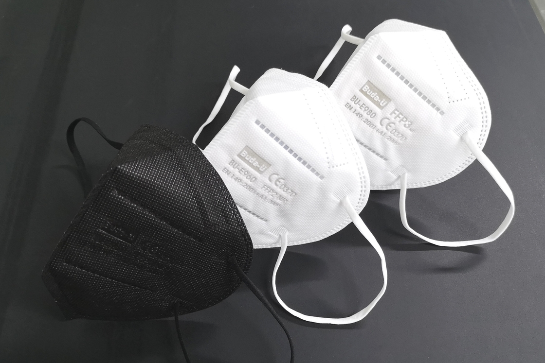 검은 백색 FFP2 보호하는 면 마스크 CE 0370, CE와 FFP2 미립자로 된 인공 호흡 장치, FDA